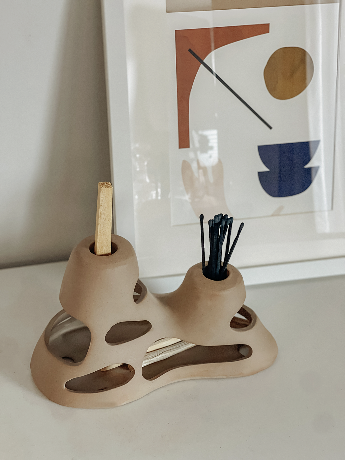 MYVIBE Palo Santo Set - Wierookhout uit Peru 5 stuks (40g) wierookhouder lucifers - voor reinigingsrituelen en zegening van het huis